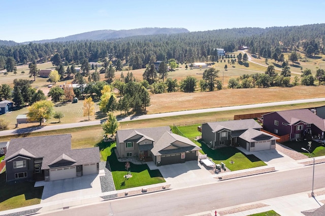 aerial view featuring a mountain view