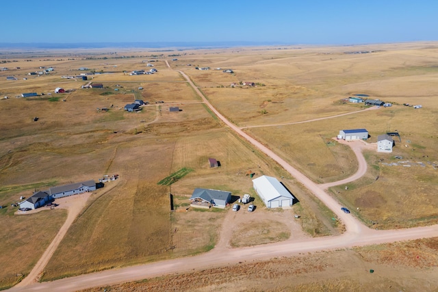 aerial view with a rural view