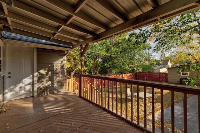 view of wooden terrace