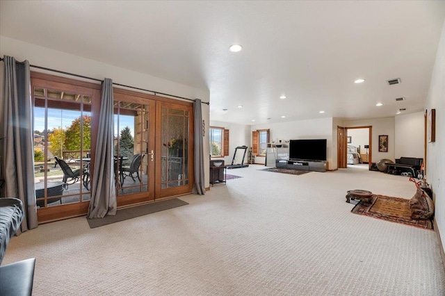 view of carpeted living room