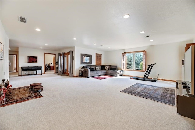 view of carpeted living room