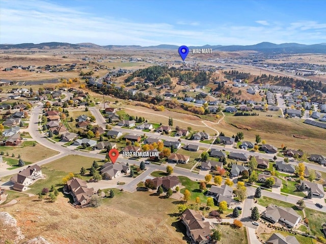 aerial view featuring a mountain view