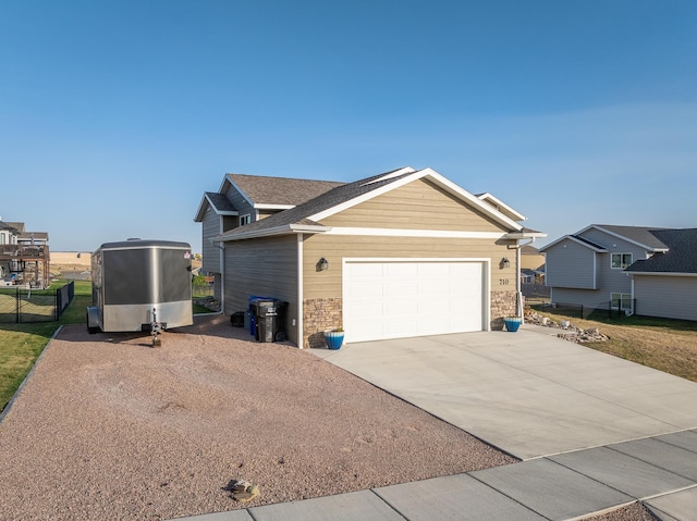 view of front facade with a garage