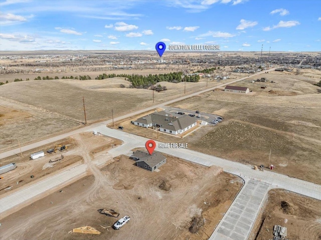 10899 Eagle Ct, Belle Fourche, SD 57717 - overview of rural landscape with a desert landscape