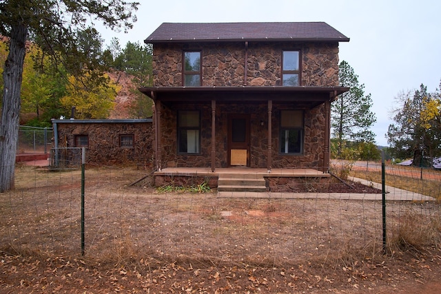 view of front of home with a porch