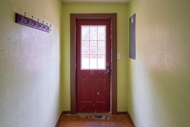 entryway with electric panel