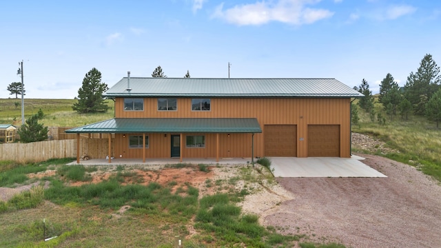 view of front of home featuring covered porch