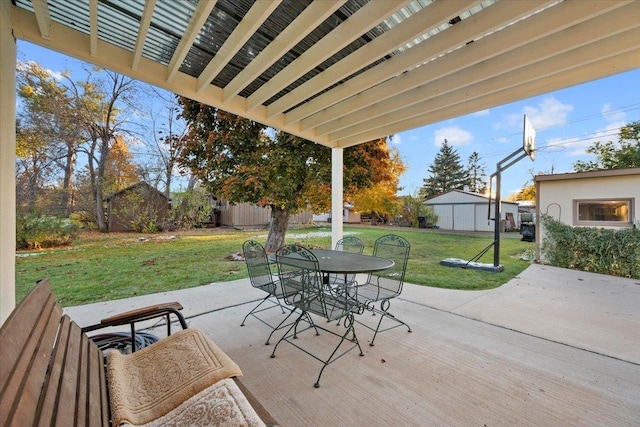 view of patio / terrace featuring outdoor dining area
