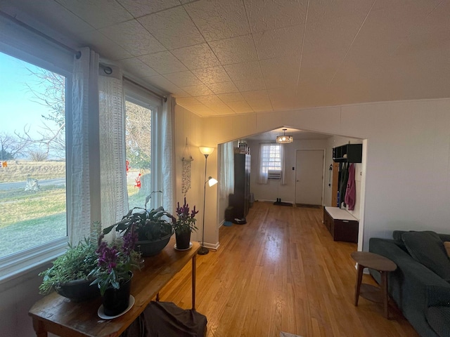 interior space featuring light wood-type flooring