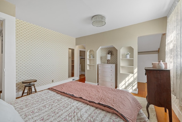 bedroom featuring light hardwood / wood-style flooring