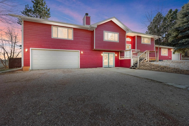 split foyer home with a garage