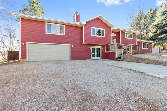 split foyer home with a garage