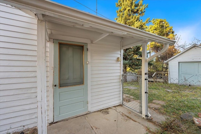 view of doorway to property