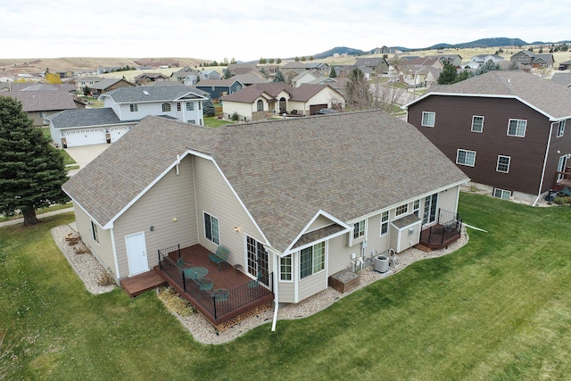 bird's eye view featuring a mountain view