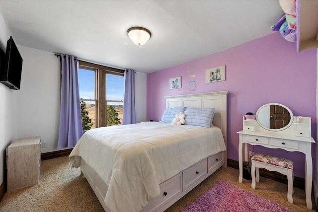 view of carpeted bedroom