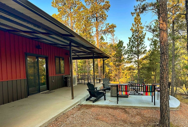 view of patio / terrace featuring central air condition unit