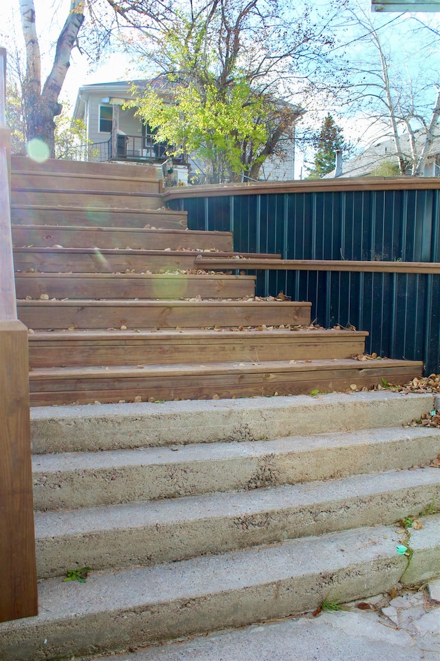 view of stairs