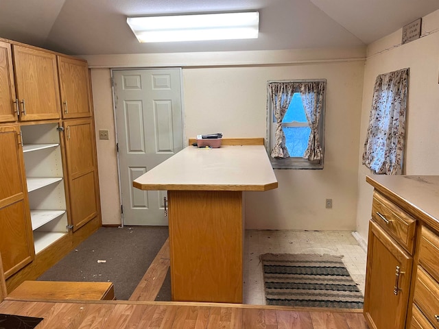 kitchen with a kitchen island