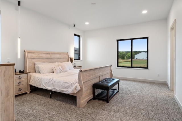 view of carpeted bedroom