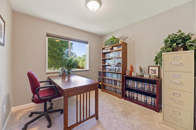 view of carpeted office