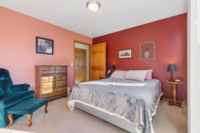 bedroom with carpet floors