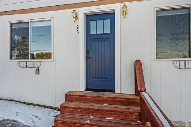 view of doorway to property