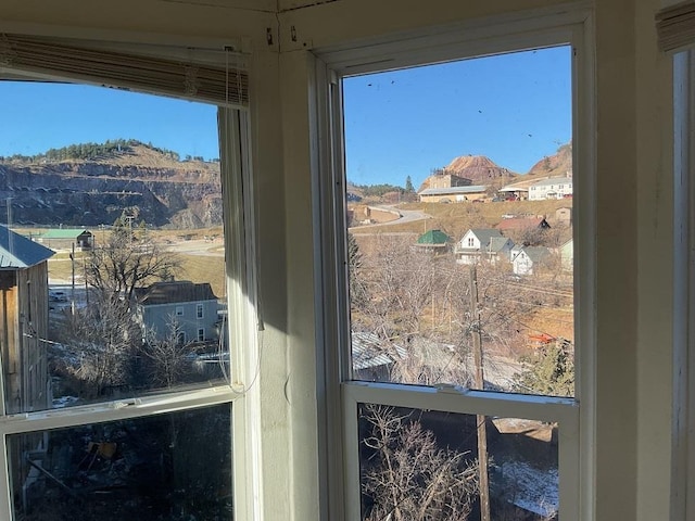 room details with a mountain view