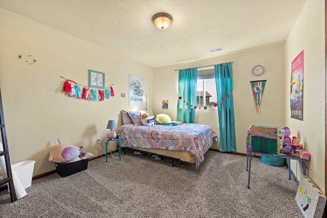 bedroom with carpet