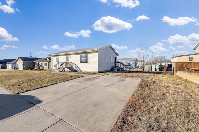 exterior space with a yard