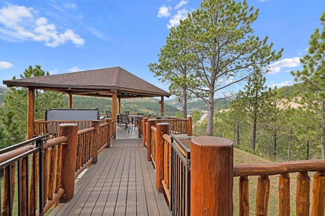 view of wooden terrace