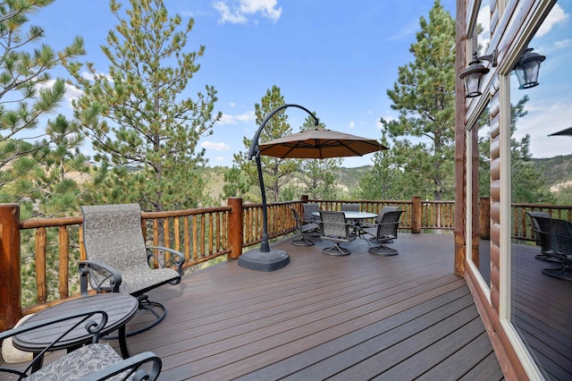 view of wooden deck