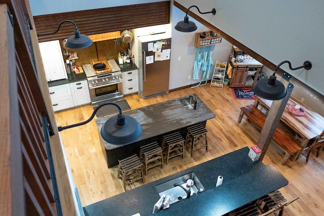 interior space with wood-type flooring