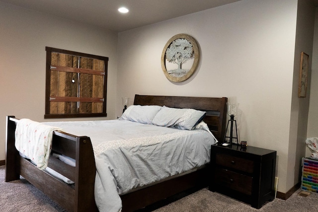 bedroom featuring carpet flooring