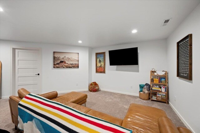 view of carpeted living room