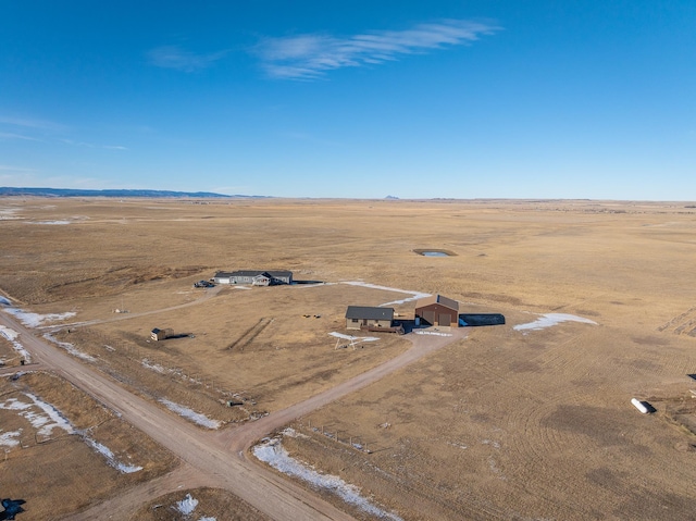 bird's eye view with a rural view