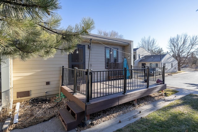 view of wooden deck