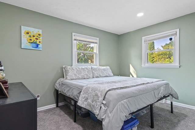 bedroom with carpet floors