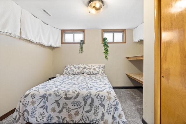 bedroom featuring carpet flooring