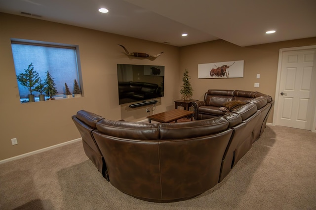 view of carpeted living room