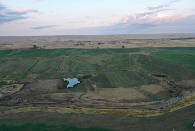 drone / aerial view with a rural view