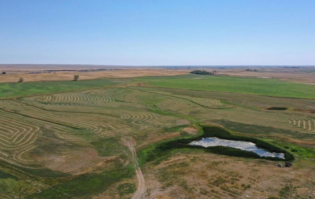 aerial view with a rural view