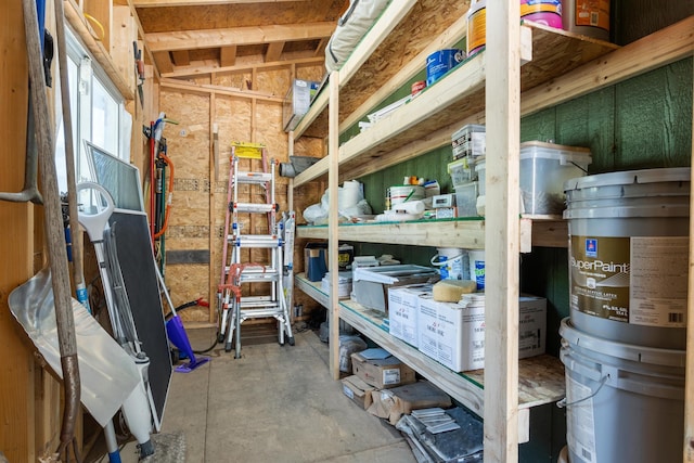 view of storage room