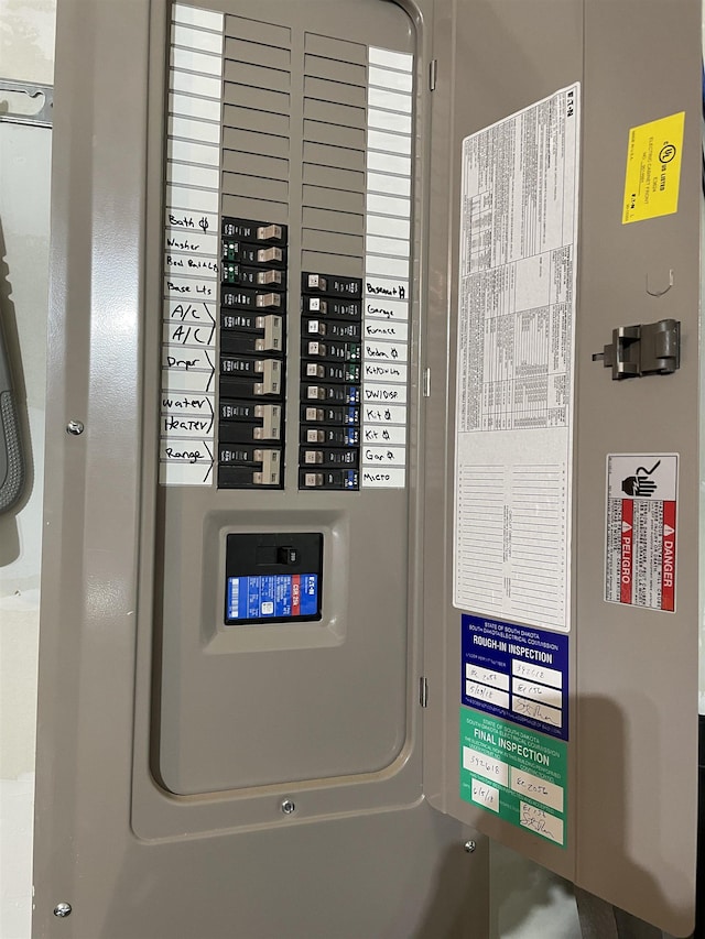 utility room featuring electric panel