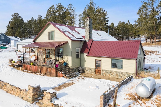 exterior space with a porch