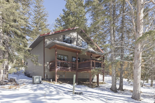 view of front of house with central AC unit