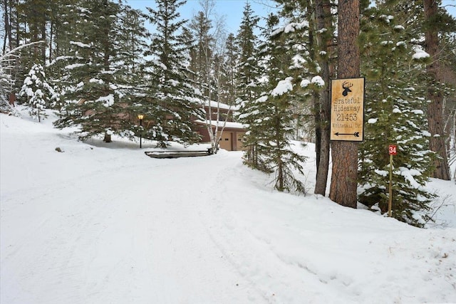 view of snowy yard