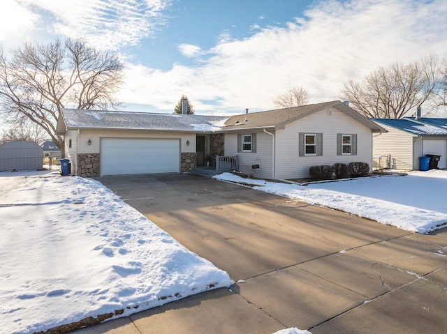 ranch-style house with a garage