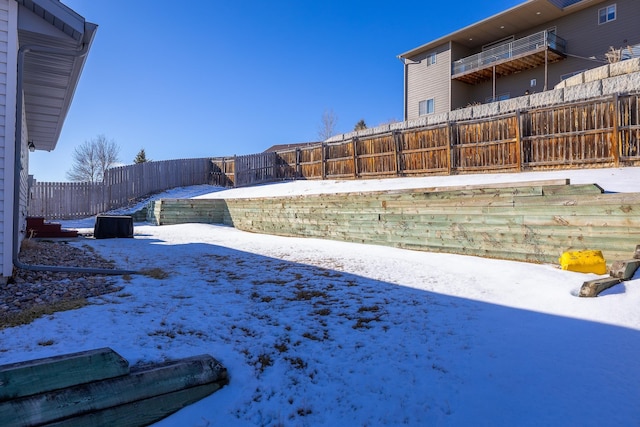 view of snowy yard