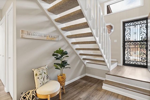 foyer featuring hardwood / wood-style floors