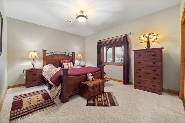 view of carpeted bedroom